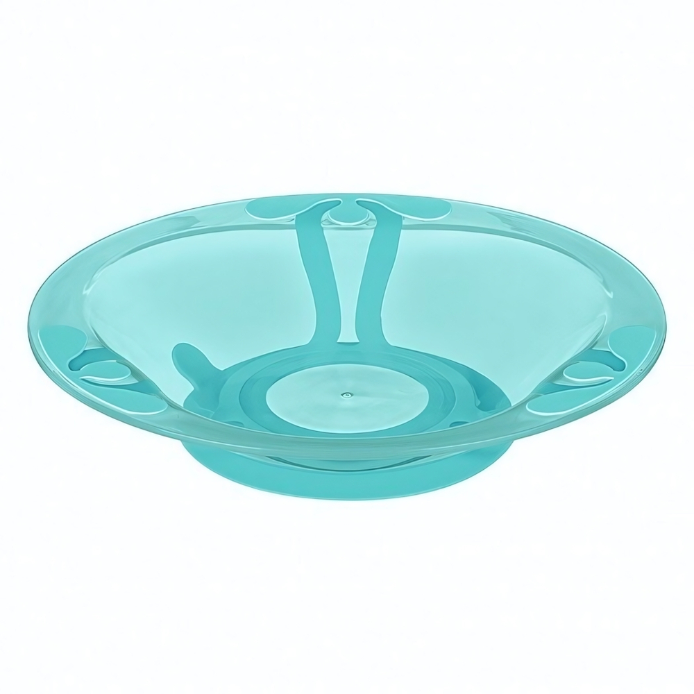 Тарелка детская для вторых блюд на присосе 400мл (зеленый)