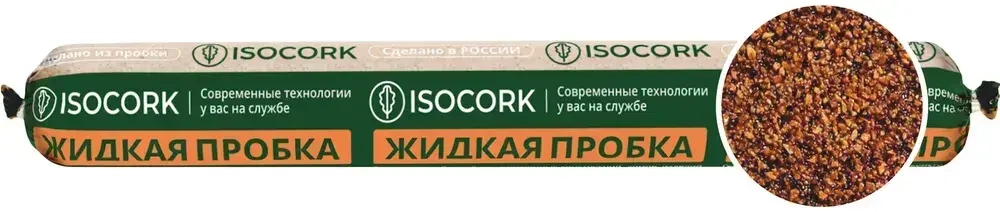 ISOCORK Однокомпонентный герметик из пробковой крошки и эластичного связующего ПГ14С500 цвет натуральный (жидкая пробка)