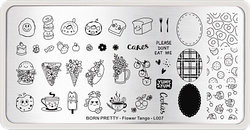Пластина для стемпинга Born Pretty 12*6 см 51382 BP-L007 Flower tango
