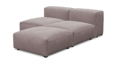 Угловой диван Фиджи малый (Еврокнижка) Velutto 37 168*210*62 см, светло-розовый Велютто Еврокнижка Фиеста