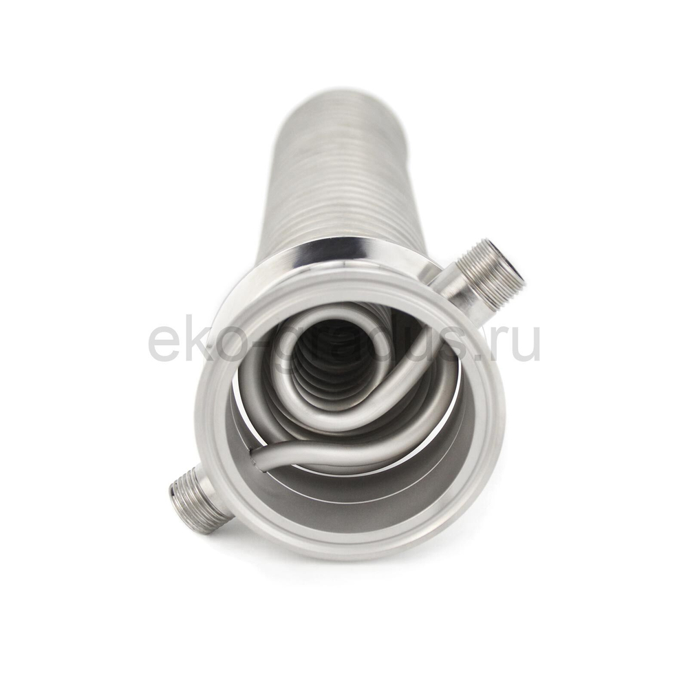 Холодильник димрота двухрядный, кламп 3 дюйма