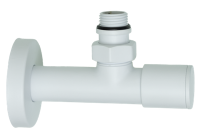 Кран для ПС УГЛОВОЙ 1/2ш х 1/2ш ДЛ. (БЕЛЫЙ) ViEiR  (30/1пар)