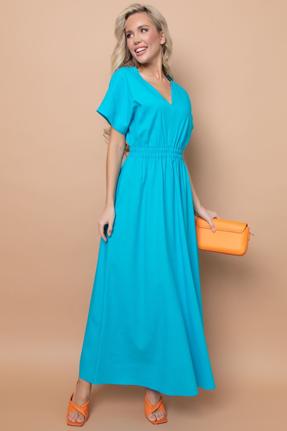 Платье "Вариация" (лазурь) Elza (Акция)