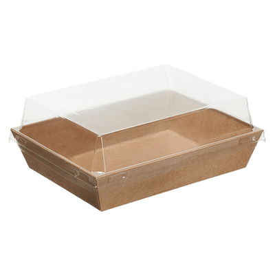 Контейнер бумажный Ant Box Kraft с крышкой 500 мл 11- 14 (105x140x68) 1/450