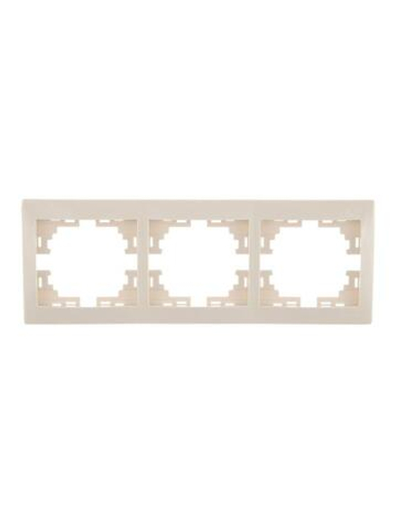 Рамка 3-м Mira горизонт. крем. LEZARD 701-0300-148