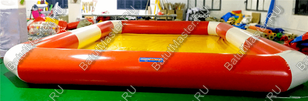 Прямоугольный надувной бассейн "Полосатик" 8*6*0,65 м