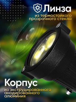 Светильник садовый для архитектурного и ландшафтного освещения 220V 3W 3000К