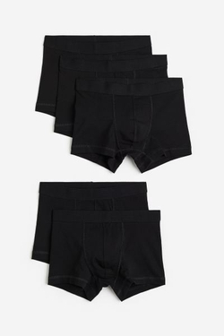 H&M Набор из пяти трусов-боксеров, черный