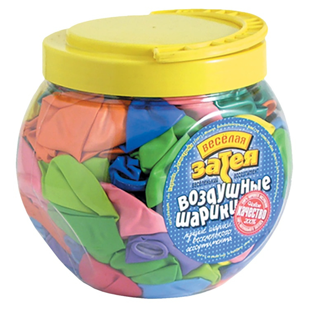 Шар латексный В банке Набор 300 шт 25 см (Ассорти)