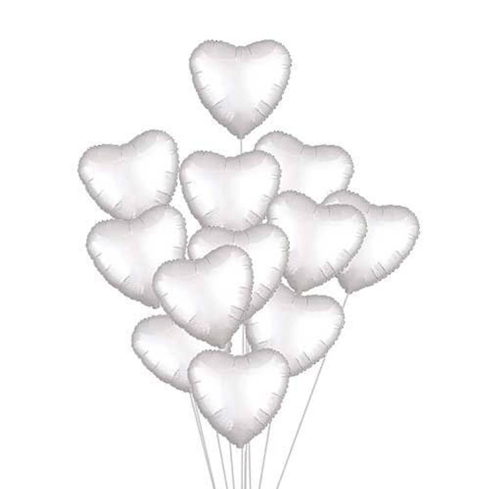 Фонтан из белых сердец, 11 сердец