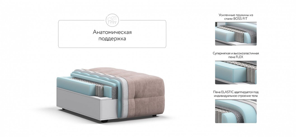 Пуф XL BOSS ONE MODOOL Велюр Royal пион