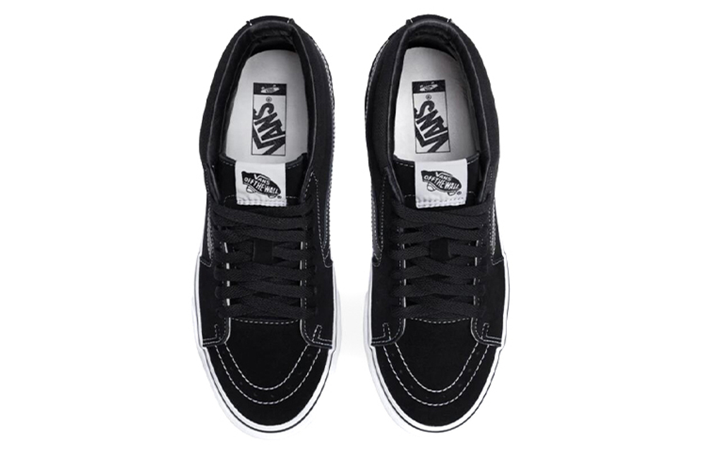 JJJJound x Vans SK8 Vault LX canvas two-layer suede joint casual non-slip wear-resistant lightweight mid-top sneakers for men and women the same style black