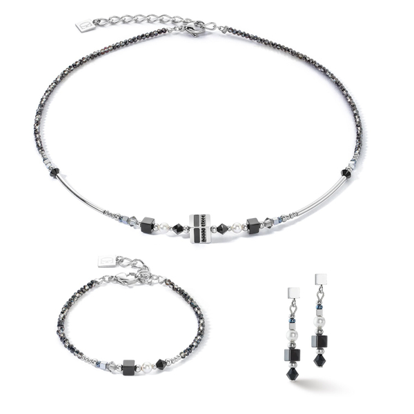Серьги Coeur de Lion Black-Silver 4355/21-1317
