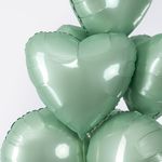 F Шар Сердце 18'' / 46 см, Мятный Макарунс (БГ-15)