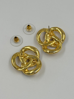 Серьги с тёмно-синей эмалью