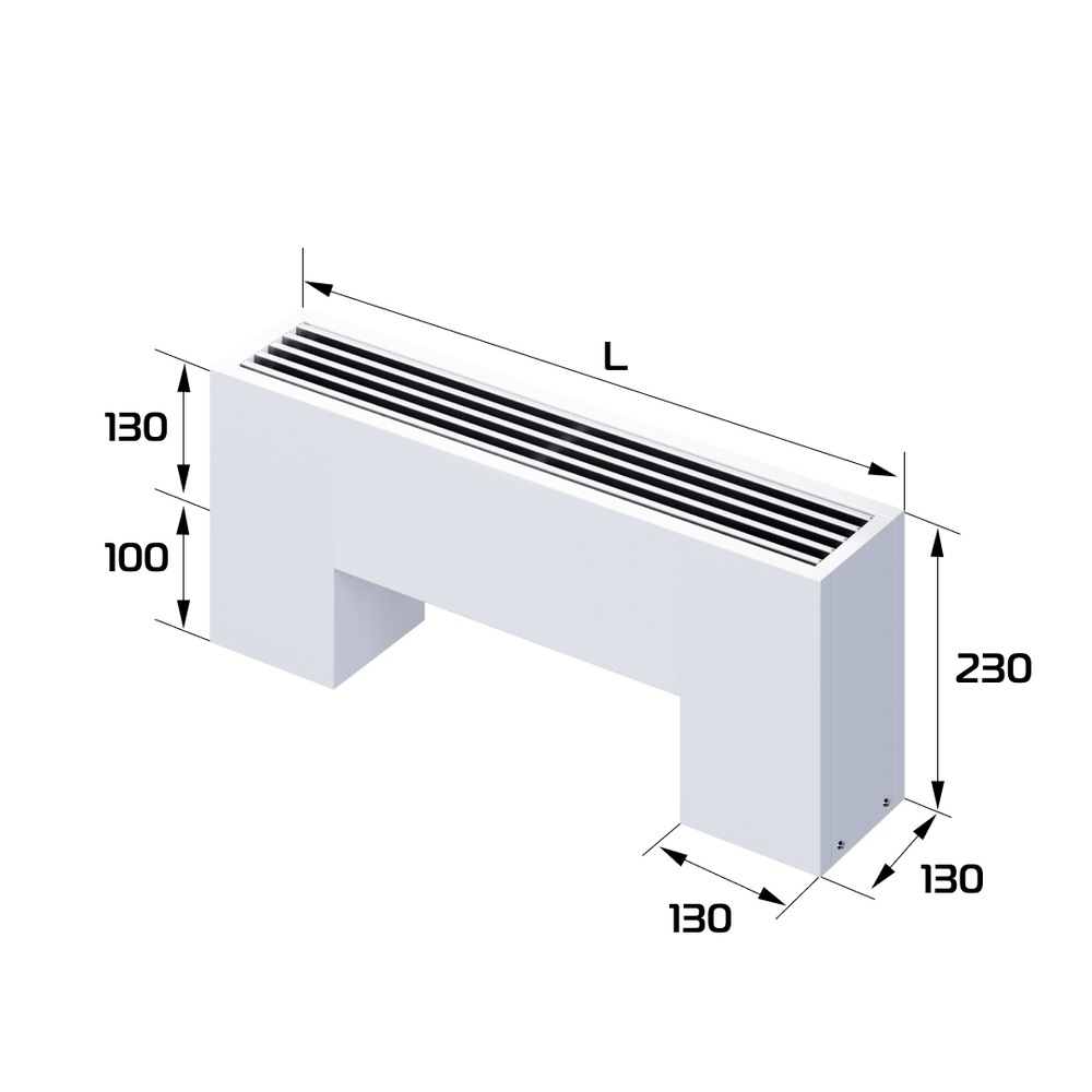 Конвектор напольный Royal Thermo STEP-130/130/600-2-N-WT-LG-NA