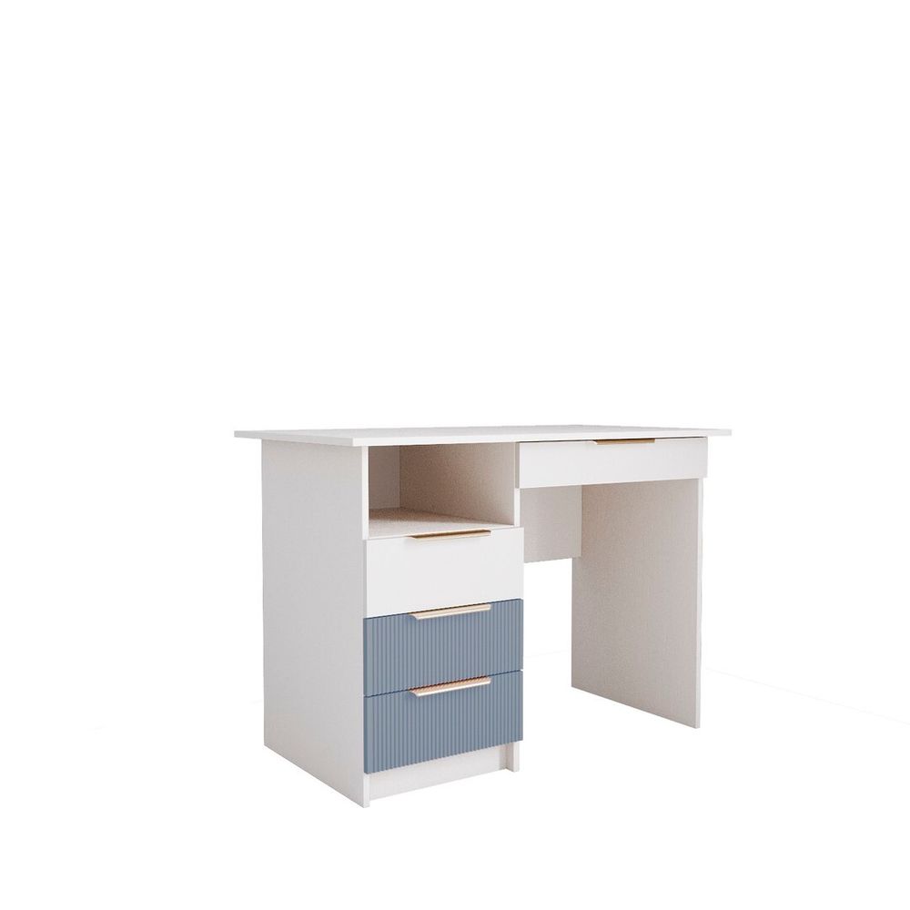 Стол письменный Лавис СТД 1070.1 (Белый/Лазурь софт)