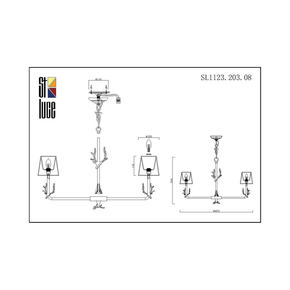 Люстра подвесная ST LUCE VELOSSA SL1123.203.08