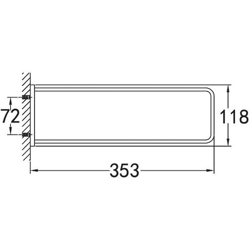 Полотенцедержатель Cezares Maxima CZR-F-8915 двойной Хром