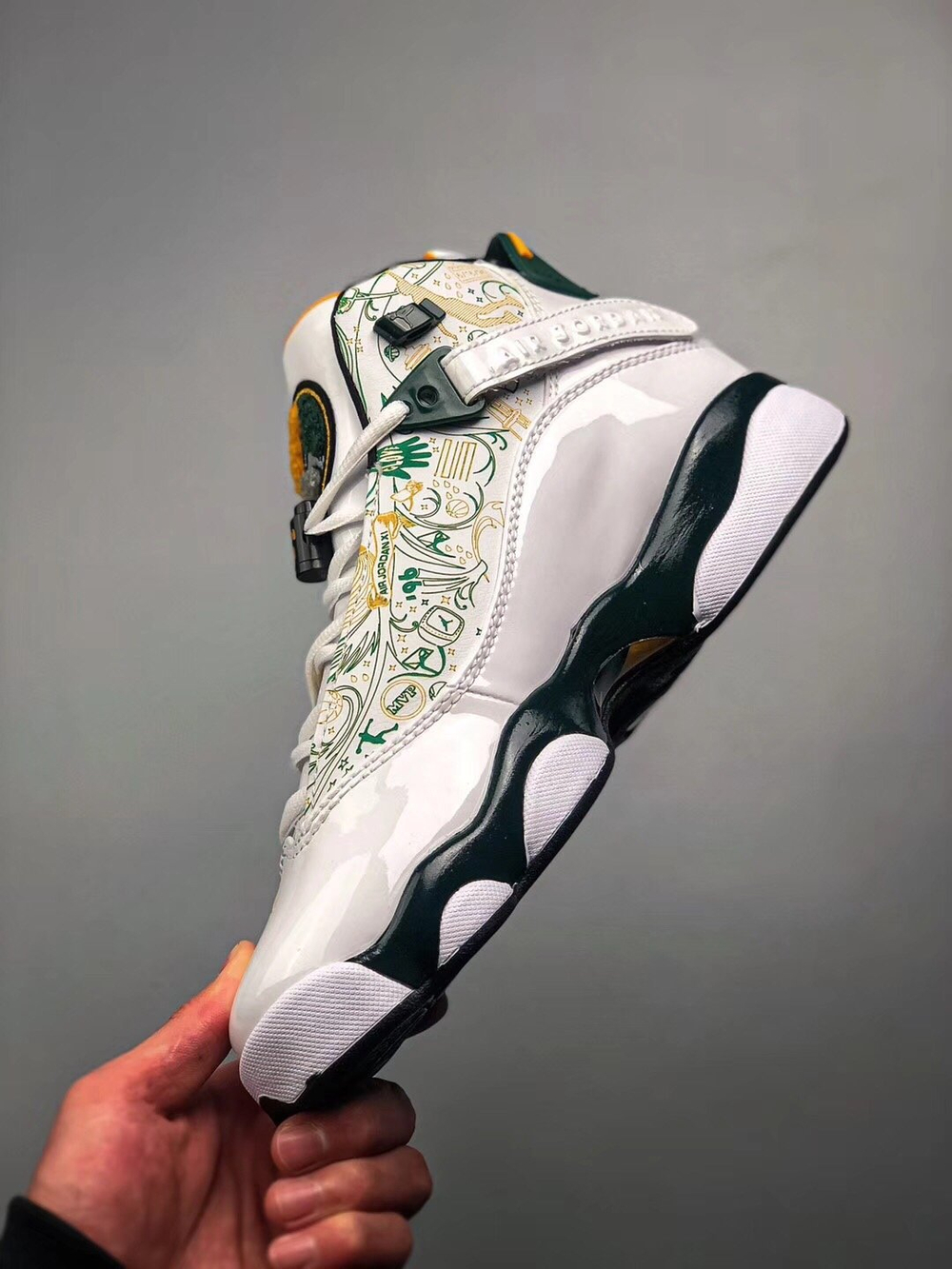 AIR JORDAN 6 RINGS SEATTLE SUPERSONICS WHITE/GREEN