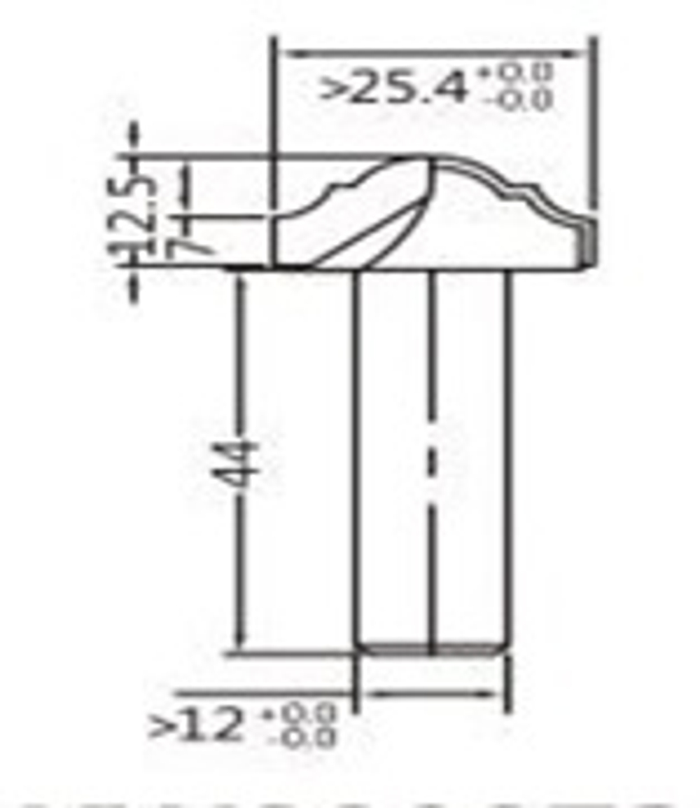 Фреза алмазная филёночная D.25,4x12,5x56,5 S.12 Z=2