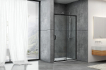 Душевая дверь Abber AG30100B 100x190 профиль Черный стекло прозрачное