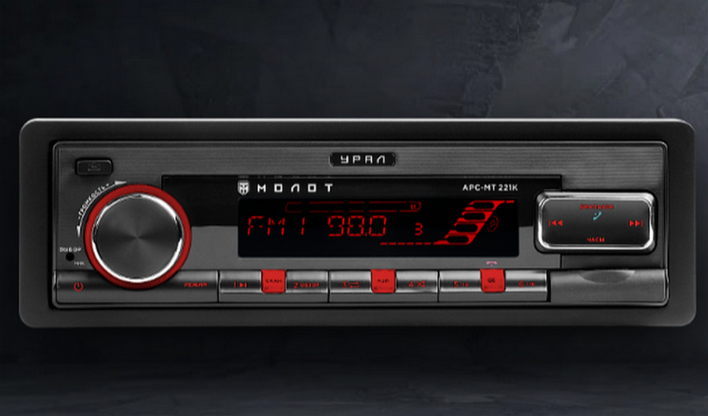 Автомагнитола URAL APC-MT 221 K MOLOT bluetooth