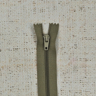 Молния брючная Big автомат Греция, L 20 см, Т3, н/р, серо-оливковый