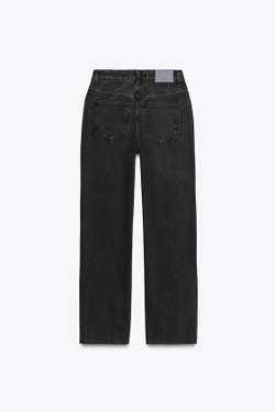 ZARA ДЖИНСЫ Z.02 STRAIGHT ANKLE С ВЫСОКОЙ ПОСАДКОЙ, ЧЕРНЫЙ
