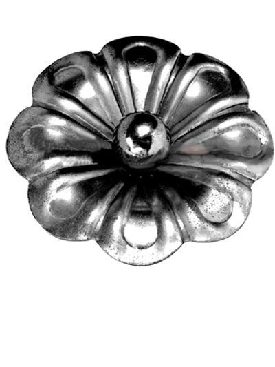 Кованый элемент "Цветок" Диаметр: 60 (2мм), вес 0,055 кг.
