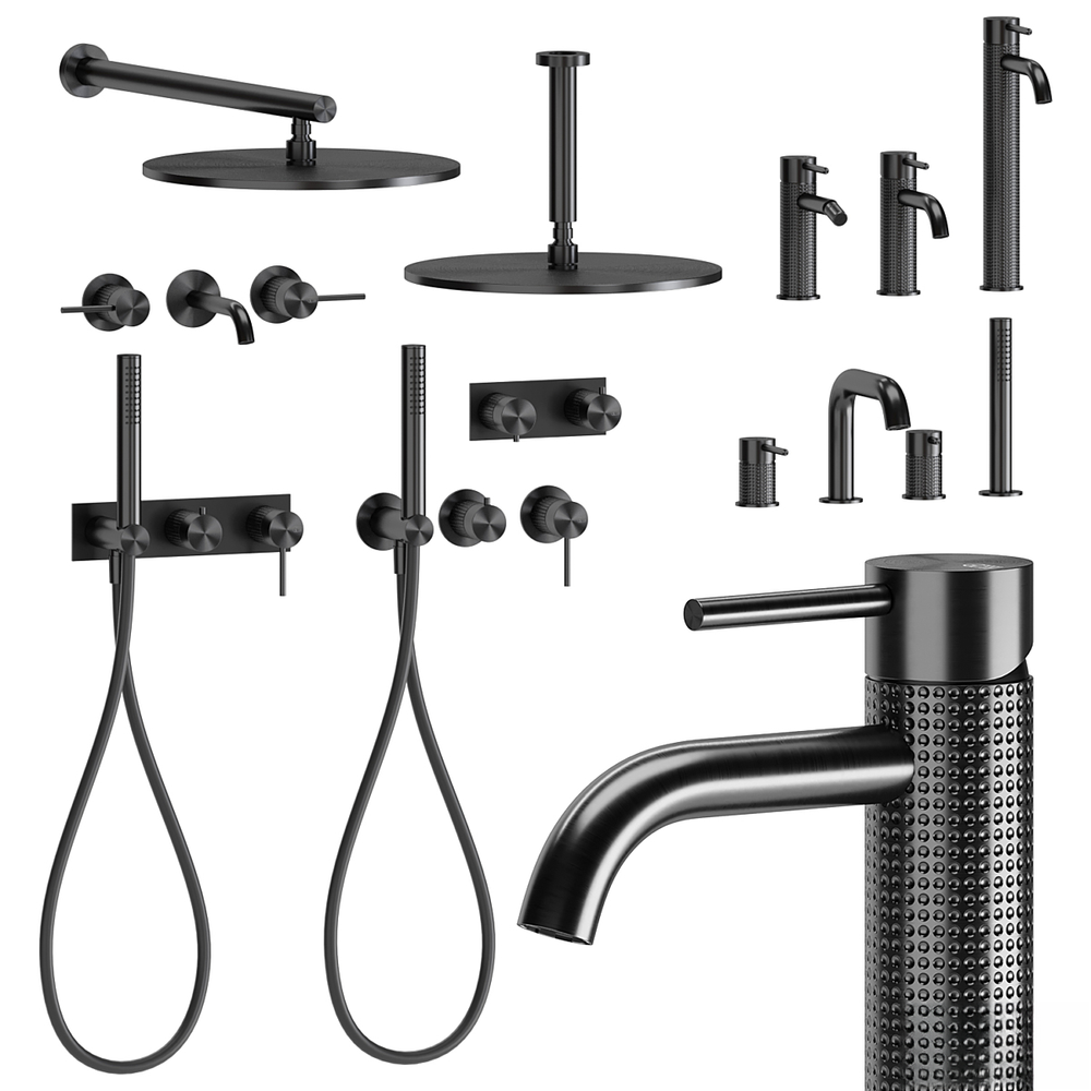 Верхний душ Gessi316, Ø355 мм, шарнирный для потолочного крепления, цвет Matte Black
