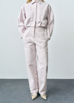 Брюки wideleg с декоративными строчками