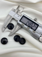 Пуговицы Ди. на прокол черные