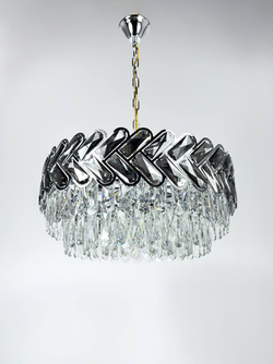 Люстра подвесная Lanbos, 12 ламп Е14, 480 Вт, до 20 кв м, хром