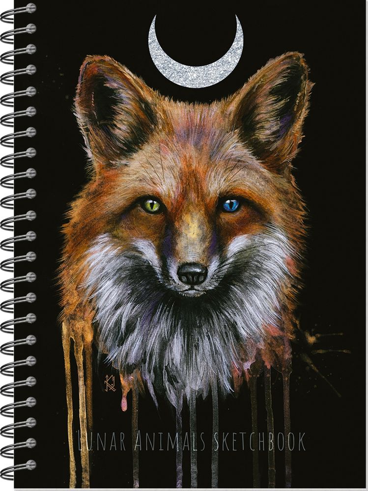 Блокнот для зарисовок SKETCHBOOK А5 с жесткой обложкой 60л. &quot;Лунная лиса&quot;