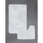 Комплект ковриков для ванной и туалета My Crystal серия Gold 50*60см, 60*100см светло-серый, папоротник