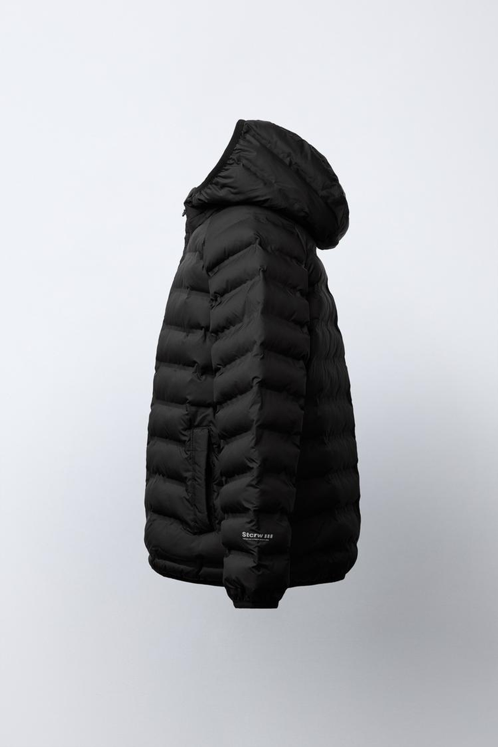 ZARA УЛЬТРАЛЕГКАЯ НЕПРОМОКАЕМАЯ КУРТКА, ЧЕРНЫЙ