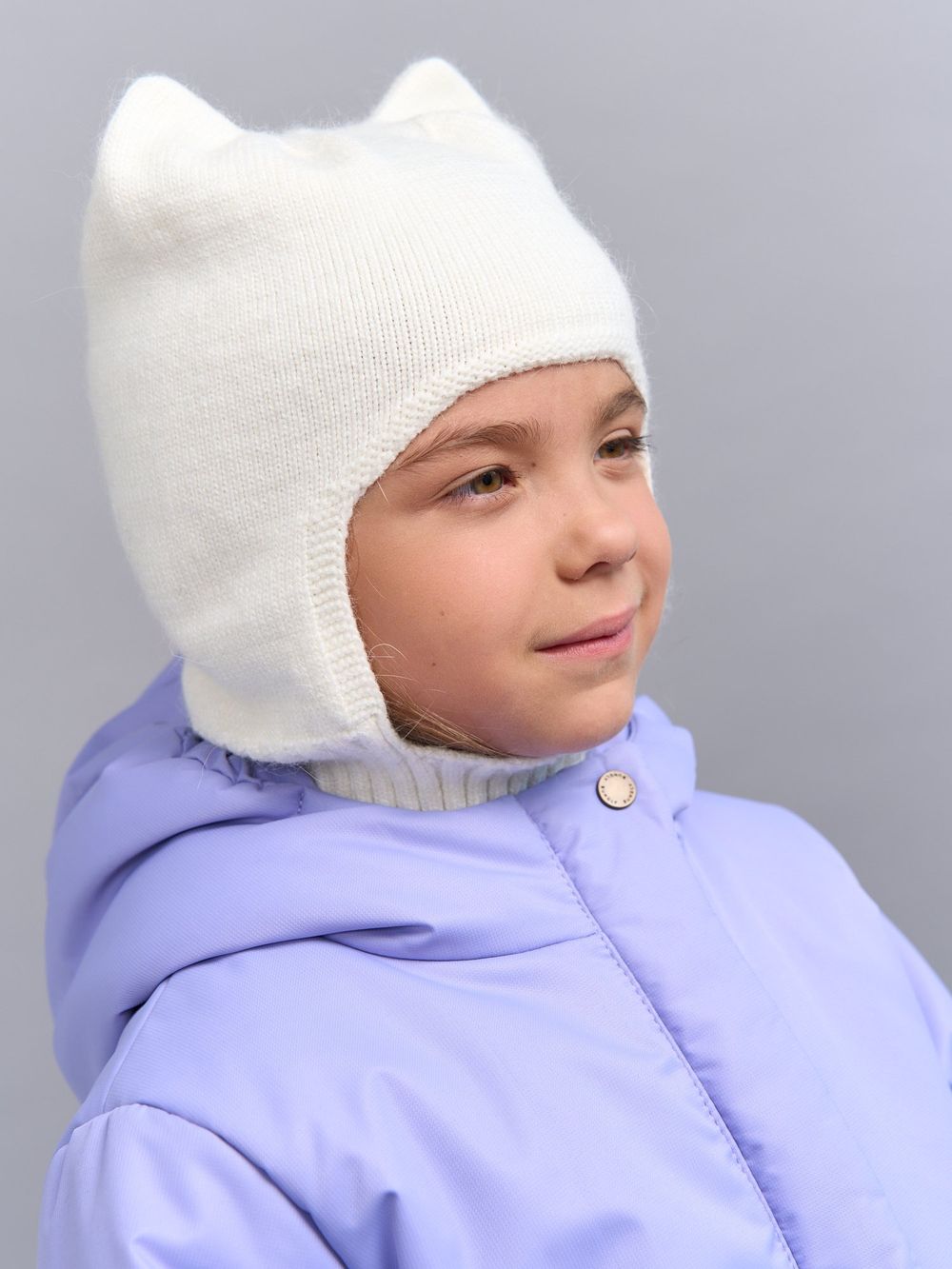 Капор из ангоры "Молоко"