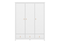 Шкаф Wood 3-х створчатый (белый)