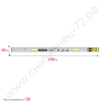 STAYER GRAND 2 м, точность 1 мм/м, 2 глазка, Правило с уровнем и ручками, (10752-2.0)