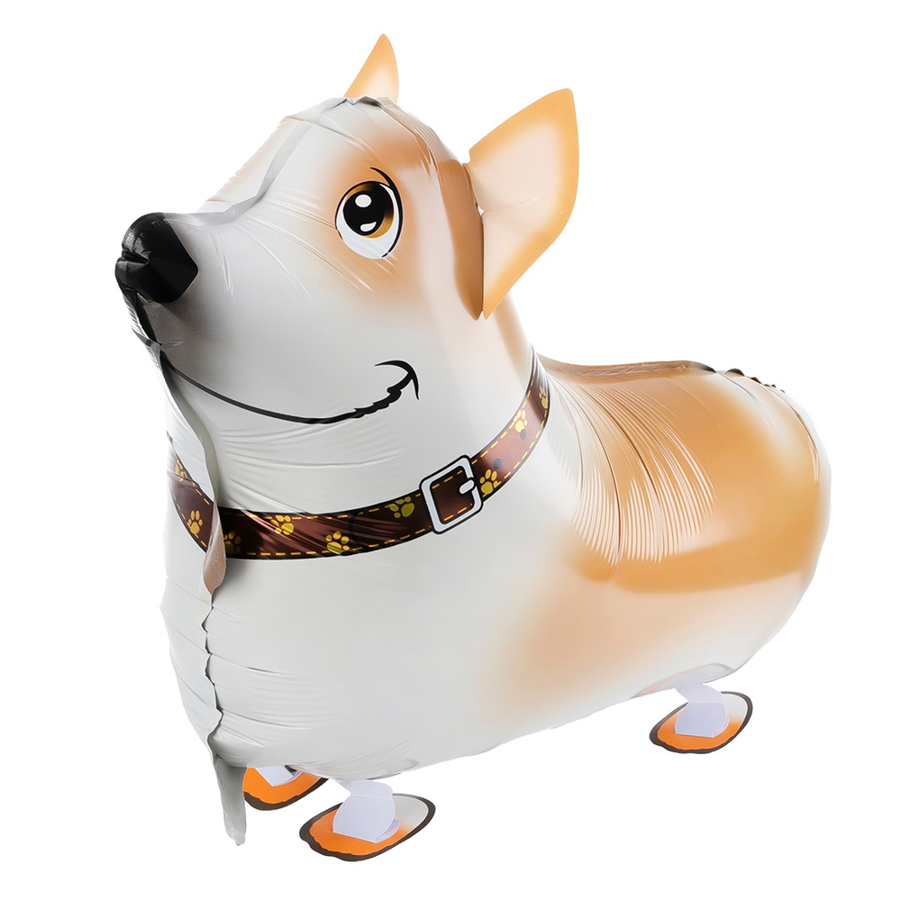 Шар 3D (24''/61 см) Ходячая Фигура, Корги, 1 шт. в уп.