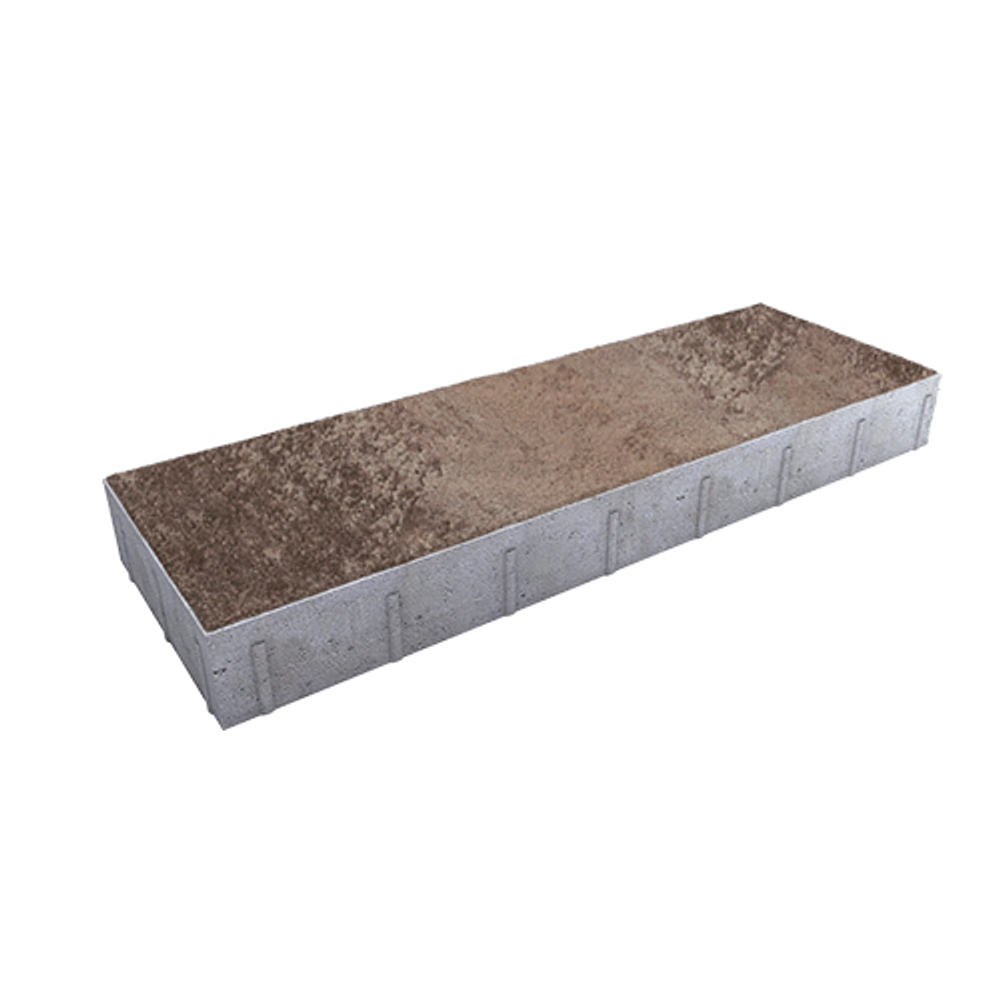 Тротуарная плитка ПРЯМОУГОЛЬНИК 750х250 мм - Листопад гладкий Хаски