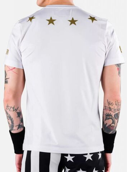 Мужская теннисная футболка Hydrogen Star Tech Tee Man - white/gold