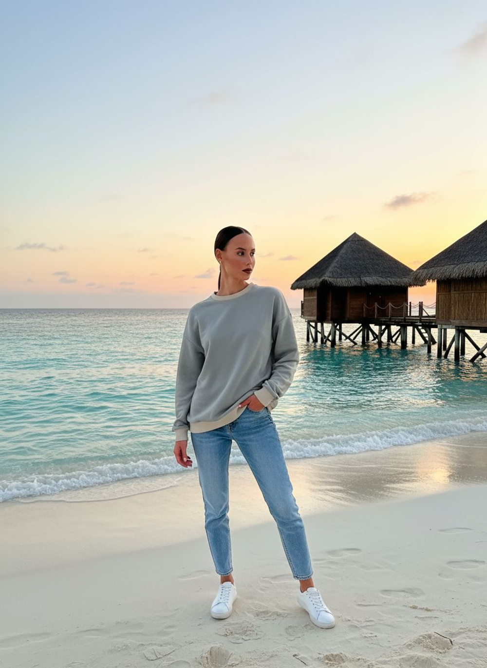 Свитшот женский оверсайз хлопок толстовка