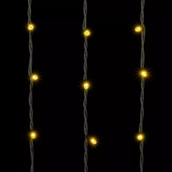 Светодиодный занавес Sealed 2*3 м., 220V., 600 теплых белых LED ламп, черный каучук, Beauty Led (LL602-1-2WW)