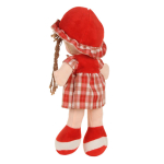 Кукла в платье с клечатой юбкой и клетчатым бантом № 3 15x34x10см. (Hand)