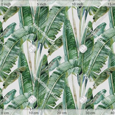 банановые листья  в акварели by Marina Voyush 300 DPI