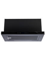 Вытяжка кухонная MACBI Perfa-60G-baf (BLACK) черный, D150мм, 1200м3/ч, полновстраиваемая, мотор 230Ватт, стекло 60см, сенсорное управление + управление жестами