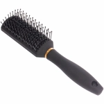 Расческа массажная «СЕКРЕТ ТВОЕЙ КРАСОТЫ», продувная, цвет черный, матовое покрытие, 4,3*22см