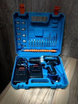 Дрель шуруповерт аккумуляторный 2 АКБ 48V/48В, 25 Нм, с набором насадок